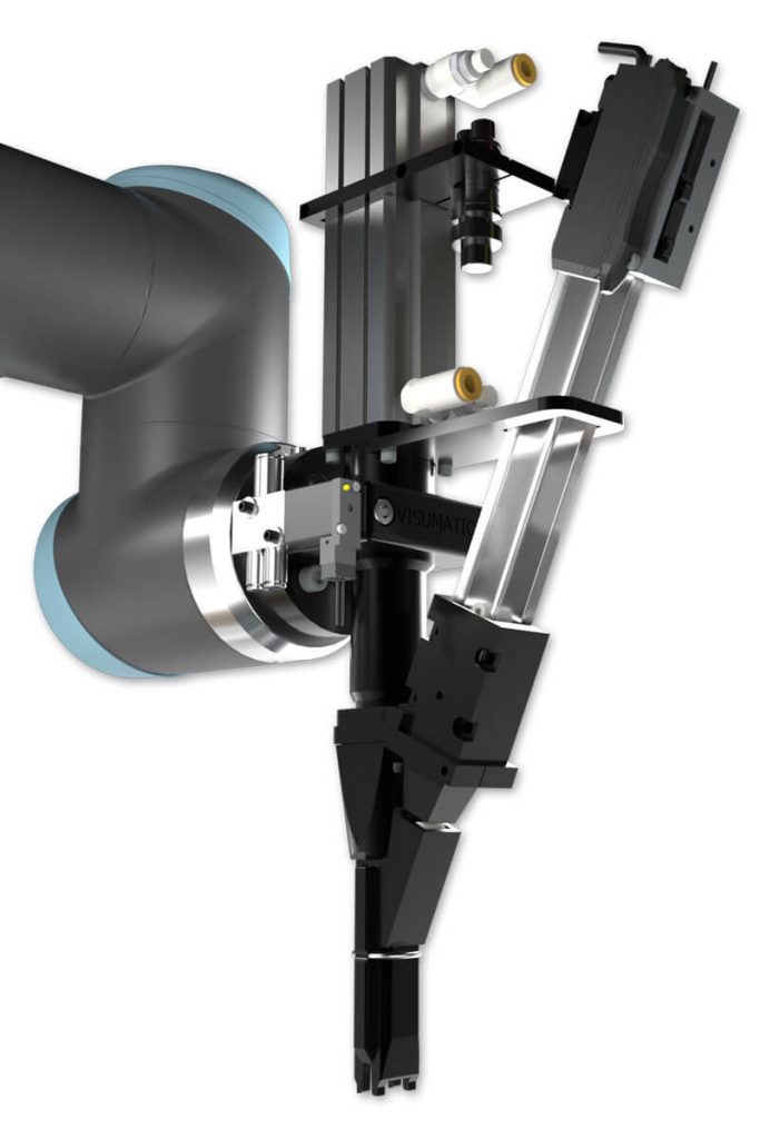 Cobot mount clip insertion module.